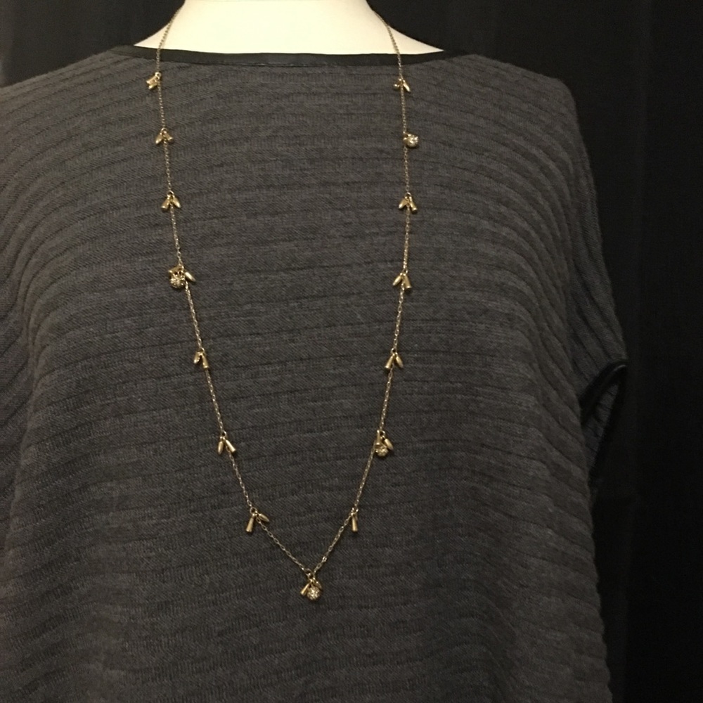 Stella & Dot long gold rebel necklace.